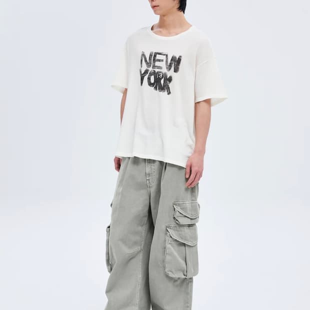 R13 크롭 멀티포켓 카고 32 사이즈