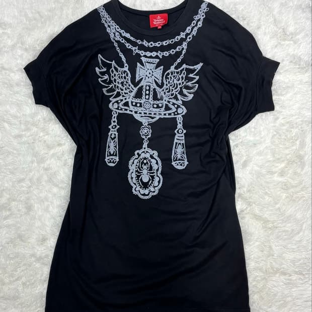 Vivienne westwood 천사 목걸이 미디 원피스