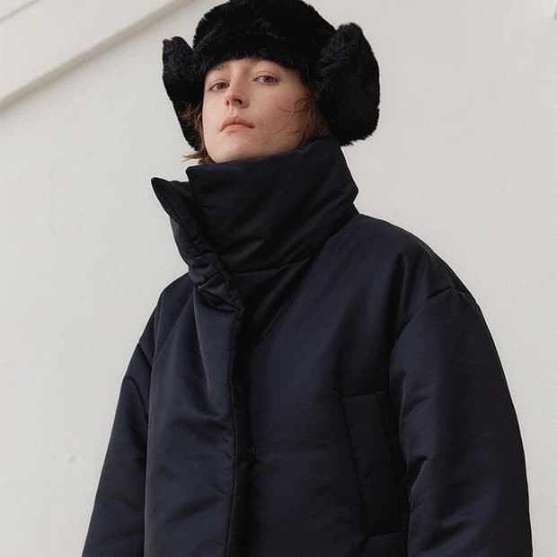 에핑글러 랩 숏패딩 WRAPPED SHORT PADDING 페블블랙