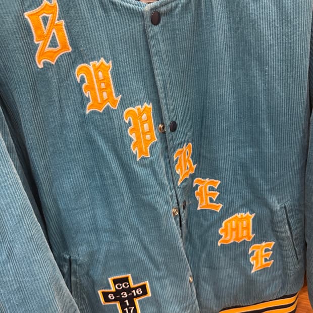 (L) supreme varsity jacket