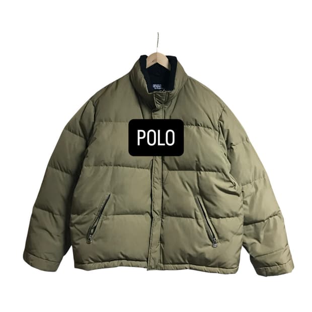 폴로 랄프로렌 90s 정품 사이드로고 누빔 패딩점퍼