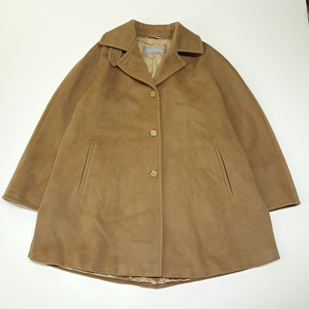 CL222 XL 막스마라 90s 이태리판 울 실버라벨 카멜 하프코트