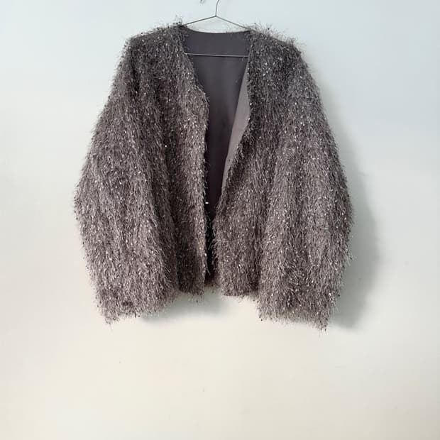 Snowflake tassel jacket / violet