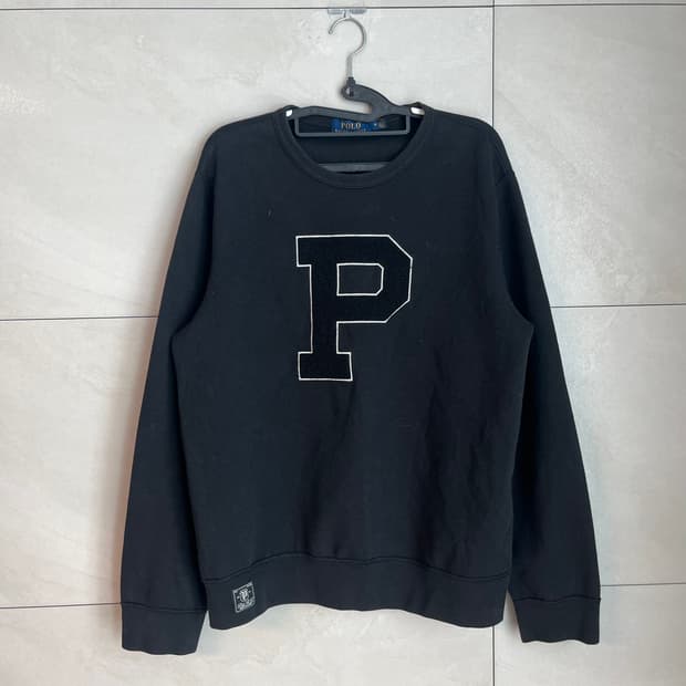 폴로 랄프로렌 P 로고 크루넥 맨투맨 티셔츠 [M]