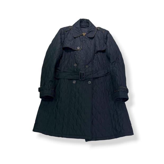 W 95 바버 퀄팅 벨티드 자켓