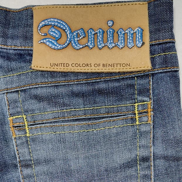 [BENETTON] 베네통 레더 패치 슬림 스트레치 데님 (26)