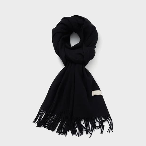 토니로렌스 베이직 니트 머플러 목도리 블랙