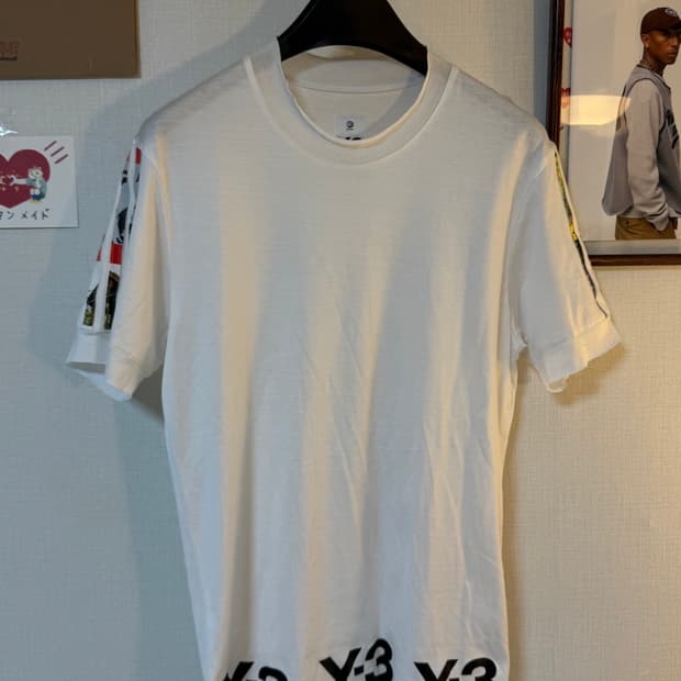 (M)요지야마모토 Y-3 아디다스 반팔티 화이트