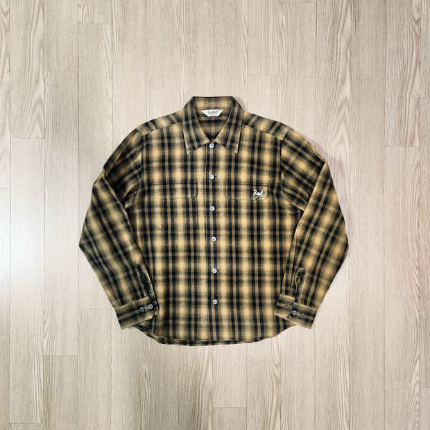 radiall japan 옐로우 더블 포켓 플란넬 셔츠