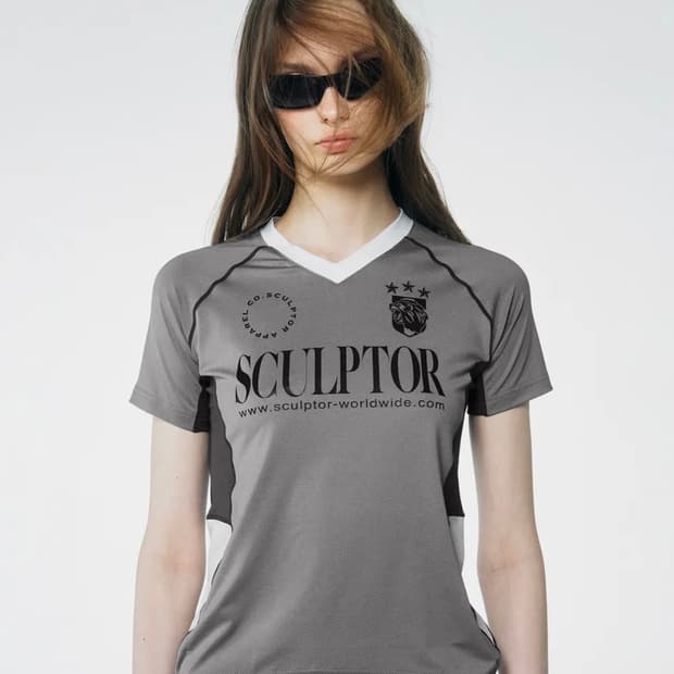 스컬프터 sports jersey tee gray M