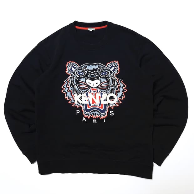 겐조 KENZO 타이거 자수 스웻셔츠 맨투맨 블랙