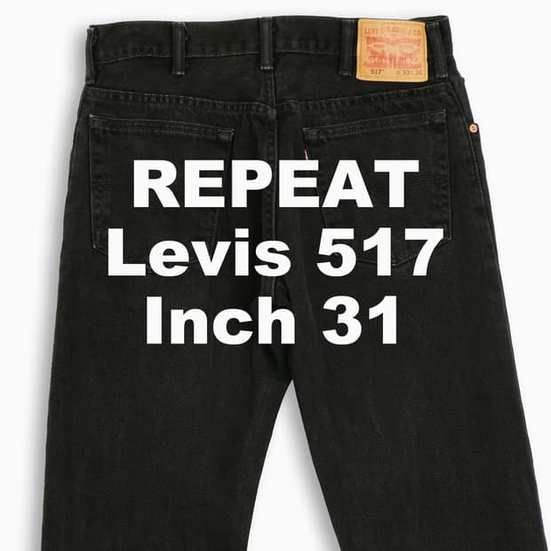 빈티지 리바이스 517 흑청 블랙진 31 인치 LV5173382
