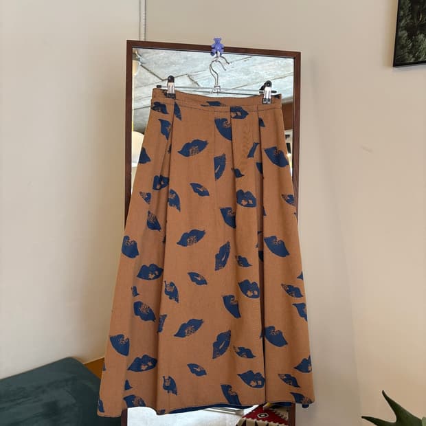 랑방(Lanvin)  립(입술) 프린트 스커트