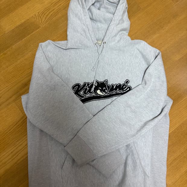 메종키츠네 바시티 폭스 후드 (그레이, XXL)