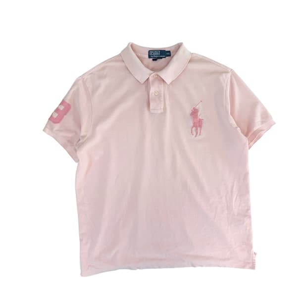 폴로 빅포니 핑크 반팔 카라티 (xxl)