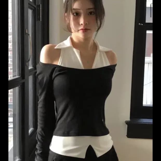 클라우드이모션 바나 레이어드탑 오프숄더