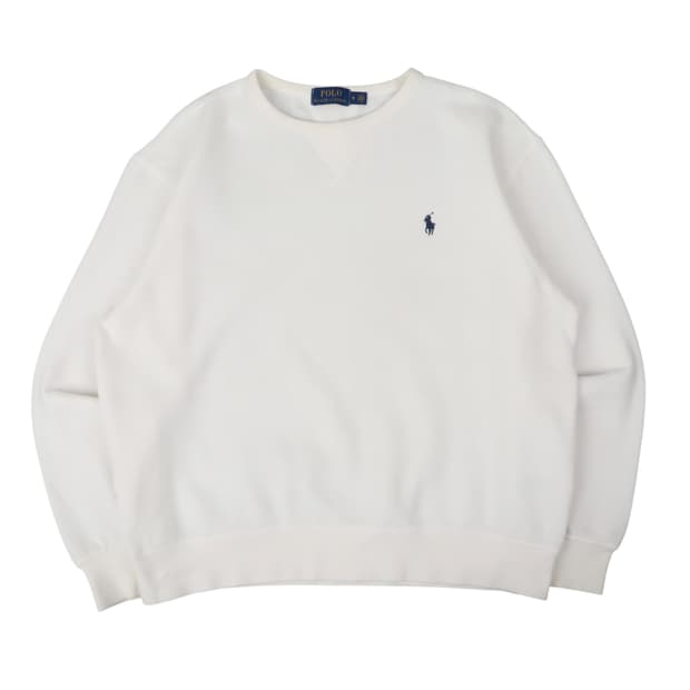 폴로 랄프로렌 화이트 코튼 스웻셔츠