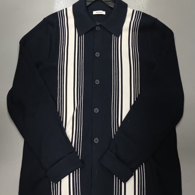 Sandro 남성 스트라이프 가디건 XL
