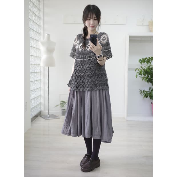 Vintage crochet flower knit