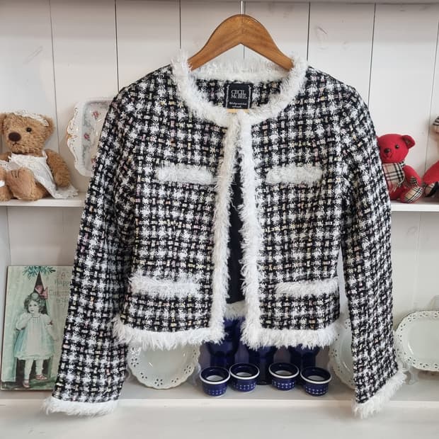 세실맥비 트위드 퍼 자켓