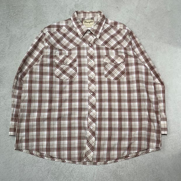 랭글러 웨스턴 체크셔츠 s10760