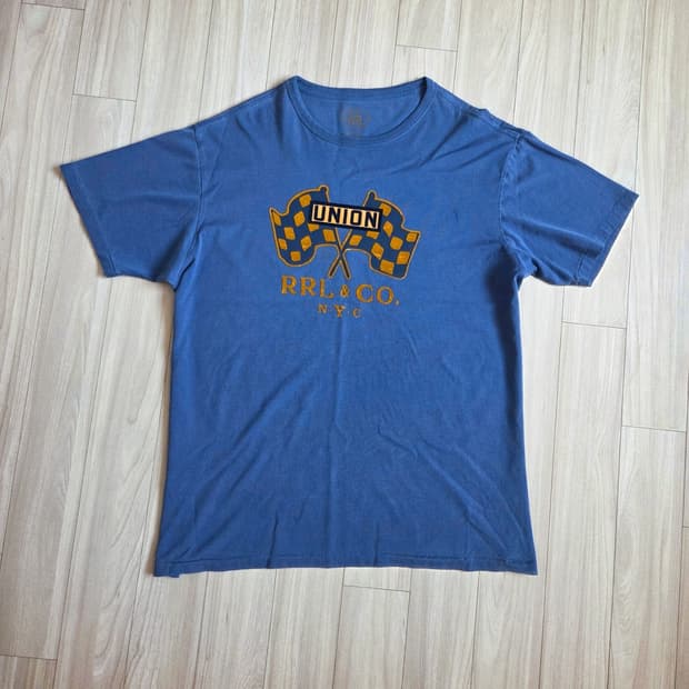 RRL 더블알엘 그래픽 코튼 티셔츠 L