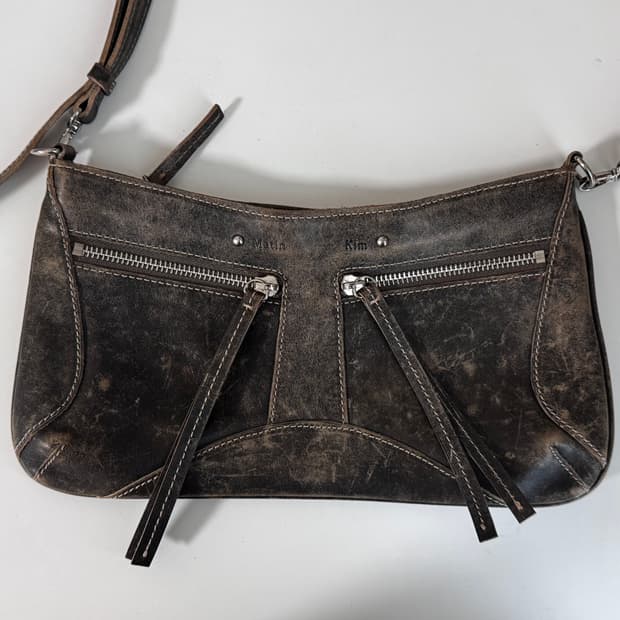 Matin kim zipper leather bag