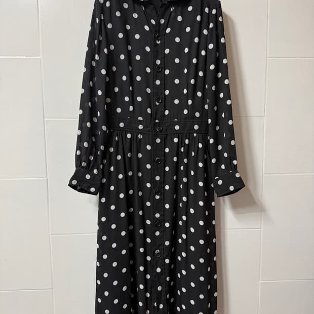 꼼데가르송 도트 셔츠 롱 원피스