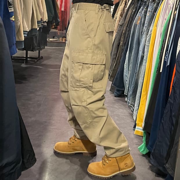 [IM] vtg 힙합 베이지 카고팬츠