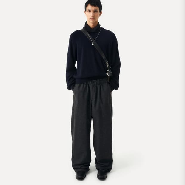 3) 라벨아카이브 선넷 이지 울 팬츠 챠콜