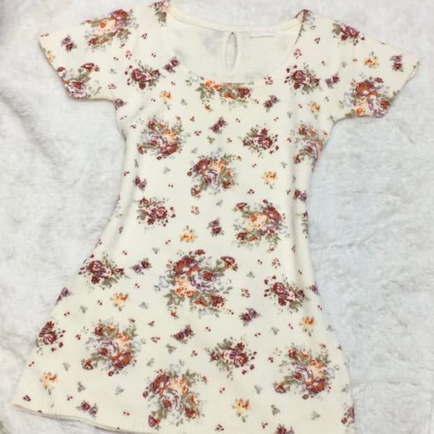 리즈리사 플라워 니트 원피스 히메갸루 오네갸루 빈티지 일브 핀터깔