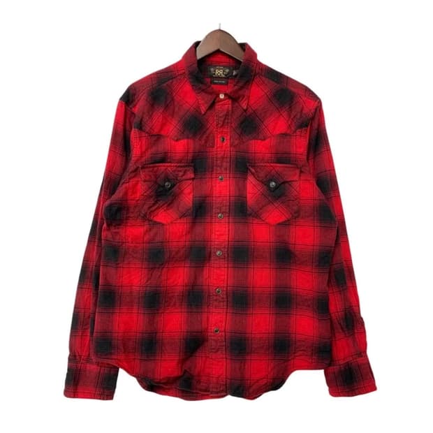 RRL 더블알엘 옴브레 체크셔츠