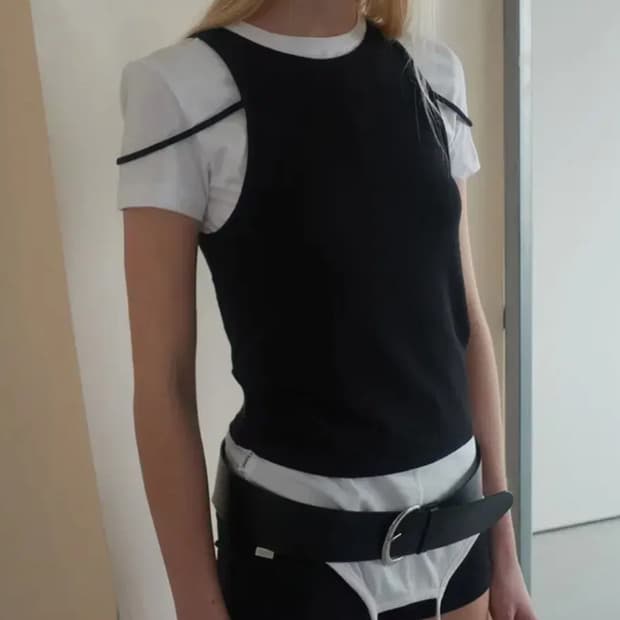 세릭 BOTH SIDE STRING TOP / WHITE