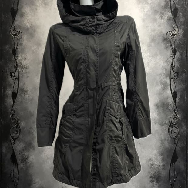 Dark Gray Long Bomber Jacket