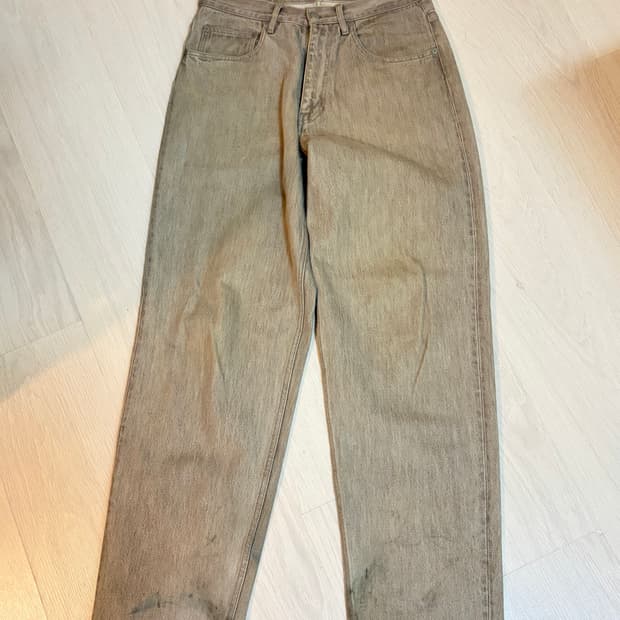 오라리 하드트위스트 데님 와이드 모카 