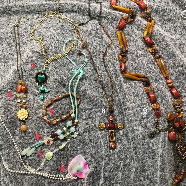 빈티지 목걸이 팔찌 /오리엔탈 모리걸 일본 십자가 