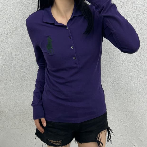 폴로 랄프로렌 그린포니 퍼플 pk긴팔티