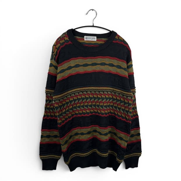 (F) 피에르파챠 빈티지 패턴 니트