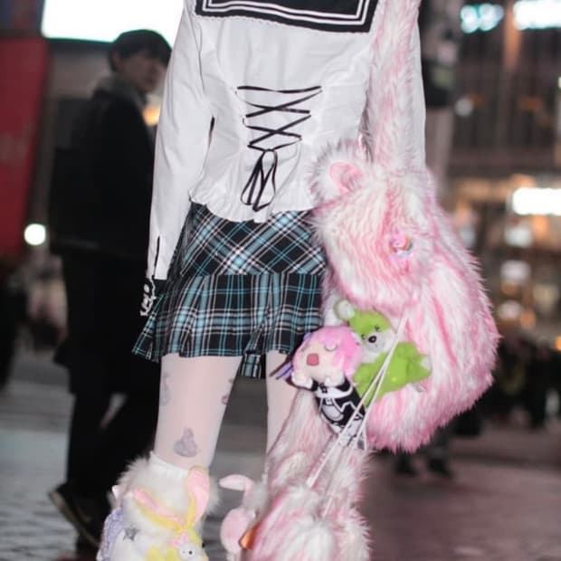 qpqp 우사기 퍼 백팩