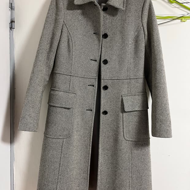 띠어리 울 헤링본 코트