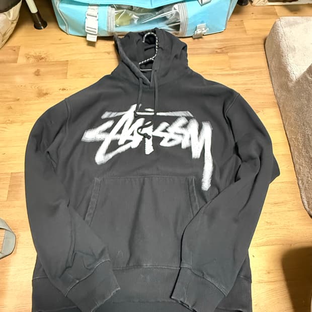 스투시 디지 스탁 후드 블랙 XXL