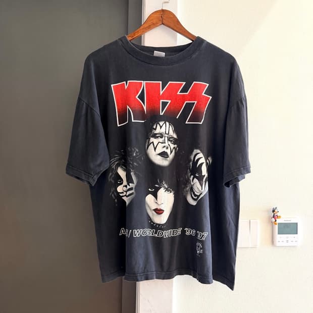 빈티지 90s Kiss 티셔츠