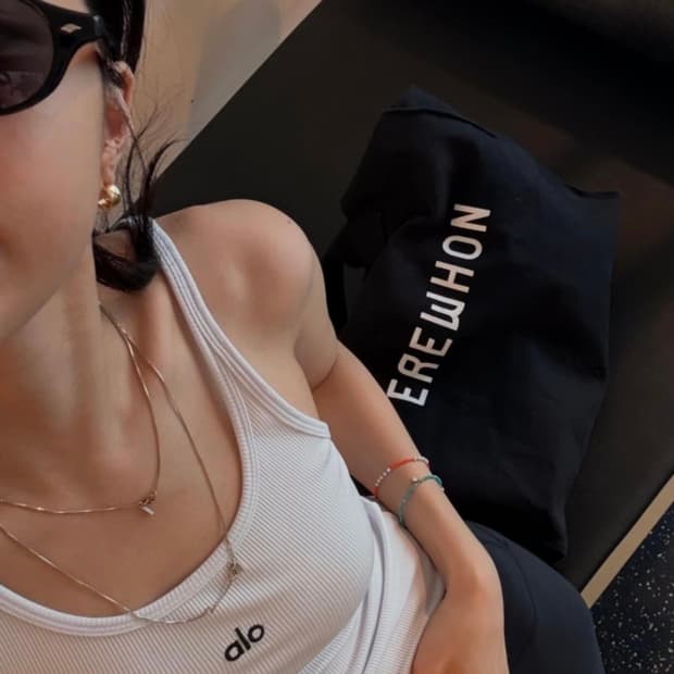 알로 요가 alo Ribbed Prosper Tank 나시 탱크 S