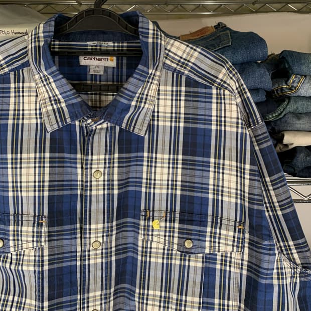 [2XL] 칼하트 릴렉스드핏 멀티체크 워크셔츠