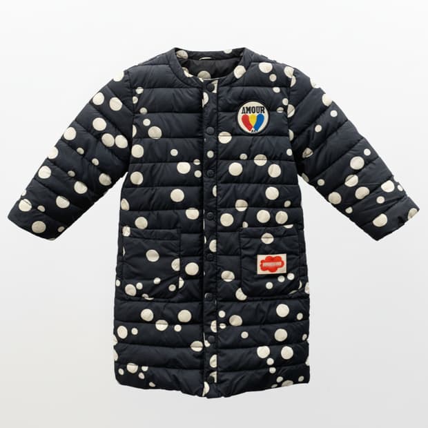 베베드피노 도트 경량 롱패딩 1718