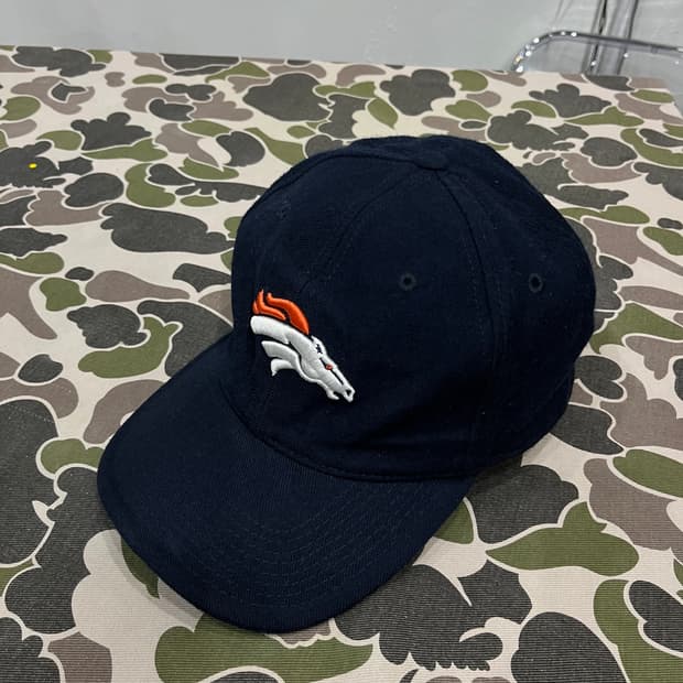 빈티지 나이키 NFL 덴버 울 캡 모자 네이비