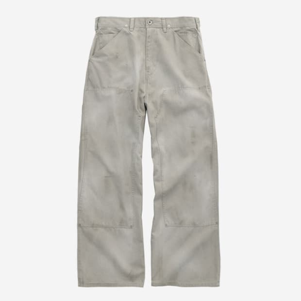 [4] 폴리테루 하드 워시드 더블니 팬츠 라이트 그레이
