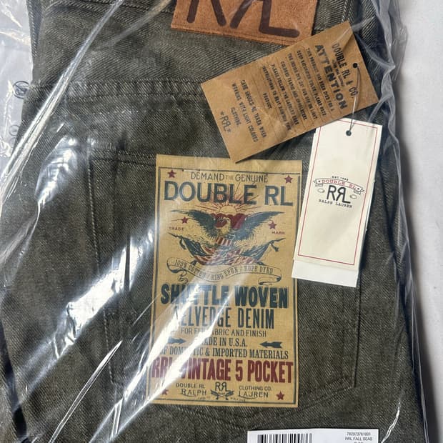 RRL 빈티지 파이브포켓 올리브 데님 30x32