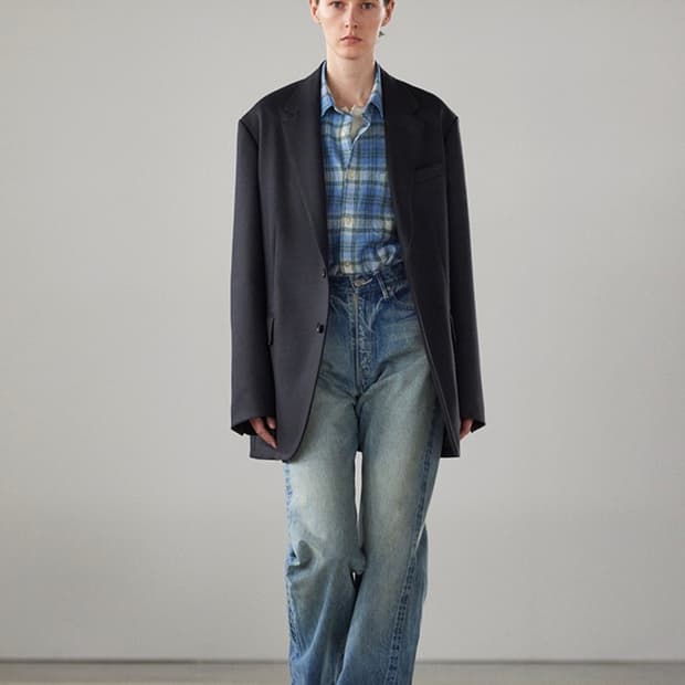 오라리 24AW 셀비지 페이디드 헤비 데님 0사이즈