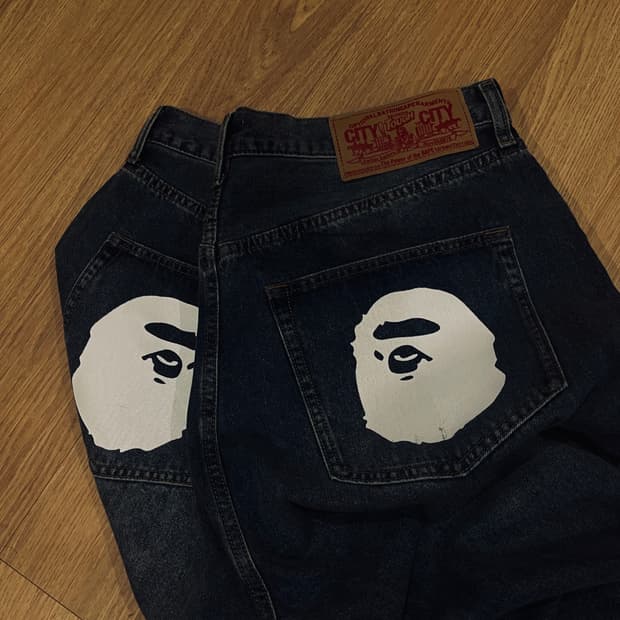교신 o BAPE Ape Head Relaxed Fit Denim